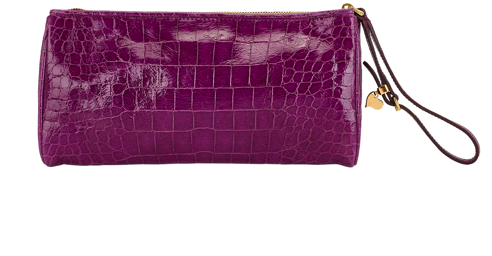 Miu Miu Croc Embossed Wristlet, &pound;295, Accessories, Purple, Leather, Back view